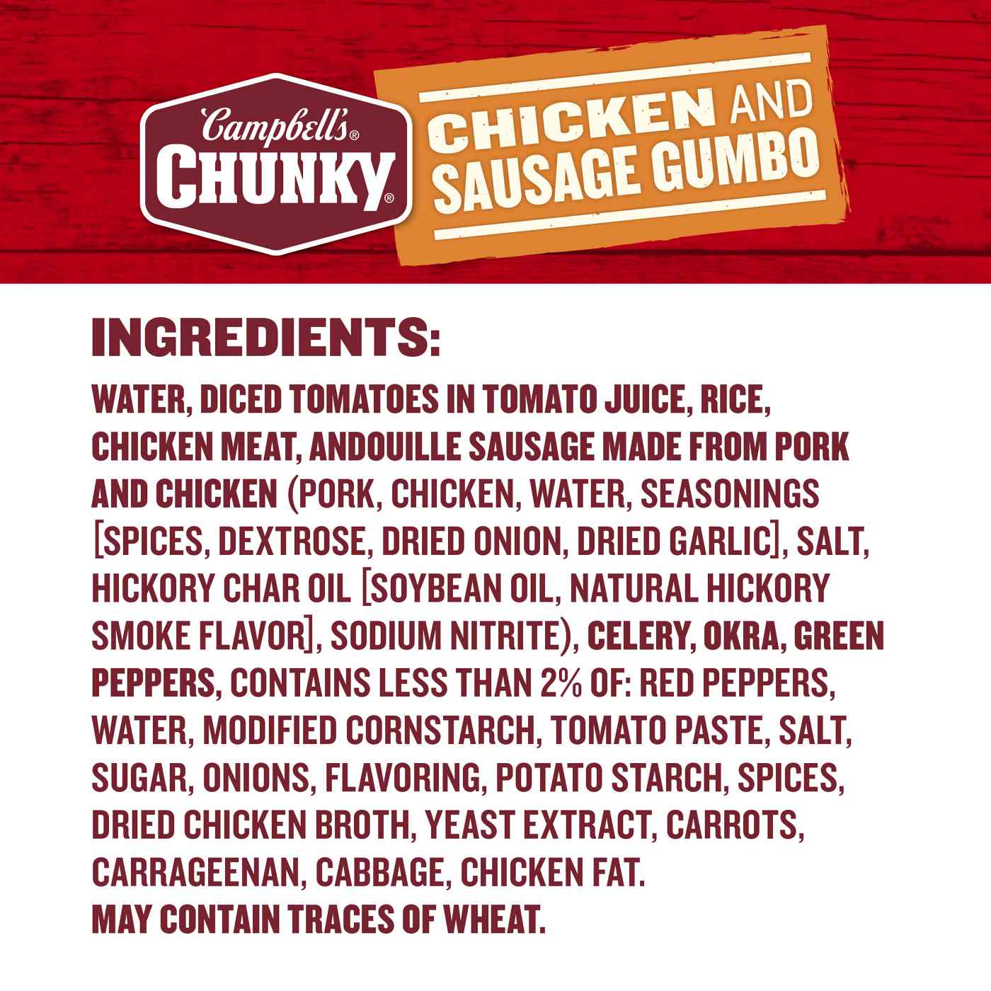 Campbell's Chunky Chicken & Sausage Gumbo; image 9 of 9