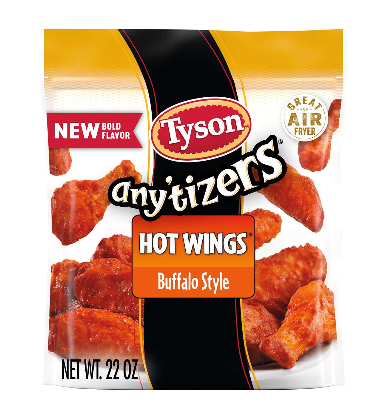 Tyson Any'tizers Frozen Bone-In Chicken Hot Wings - Buffalo Style; image 1 of 4