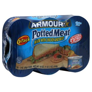 Armour Potted Meat Canned Meat, 6 ct