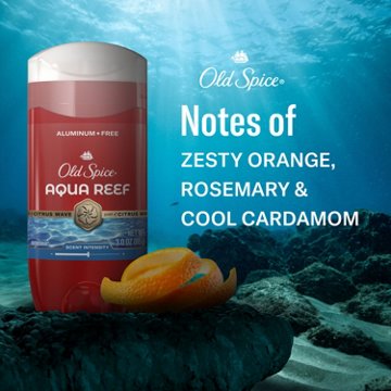 Old Spice Red Collection Deodorant for Men, Aqua Reef Scent, Aluminum Free, 3.0oz