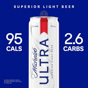 Michelob ULTRA Superior Light American Lager Beer Cans, 12 pack, 12 oz