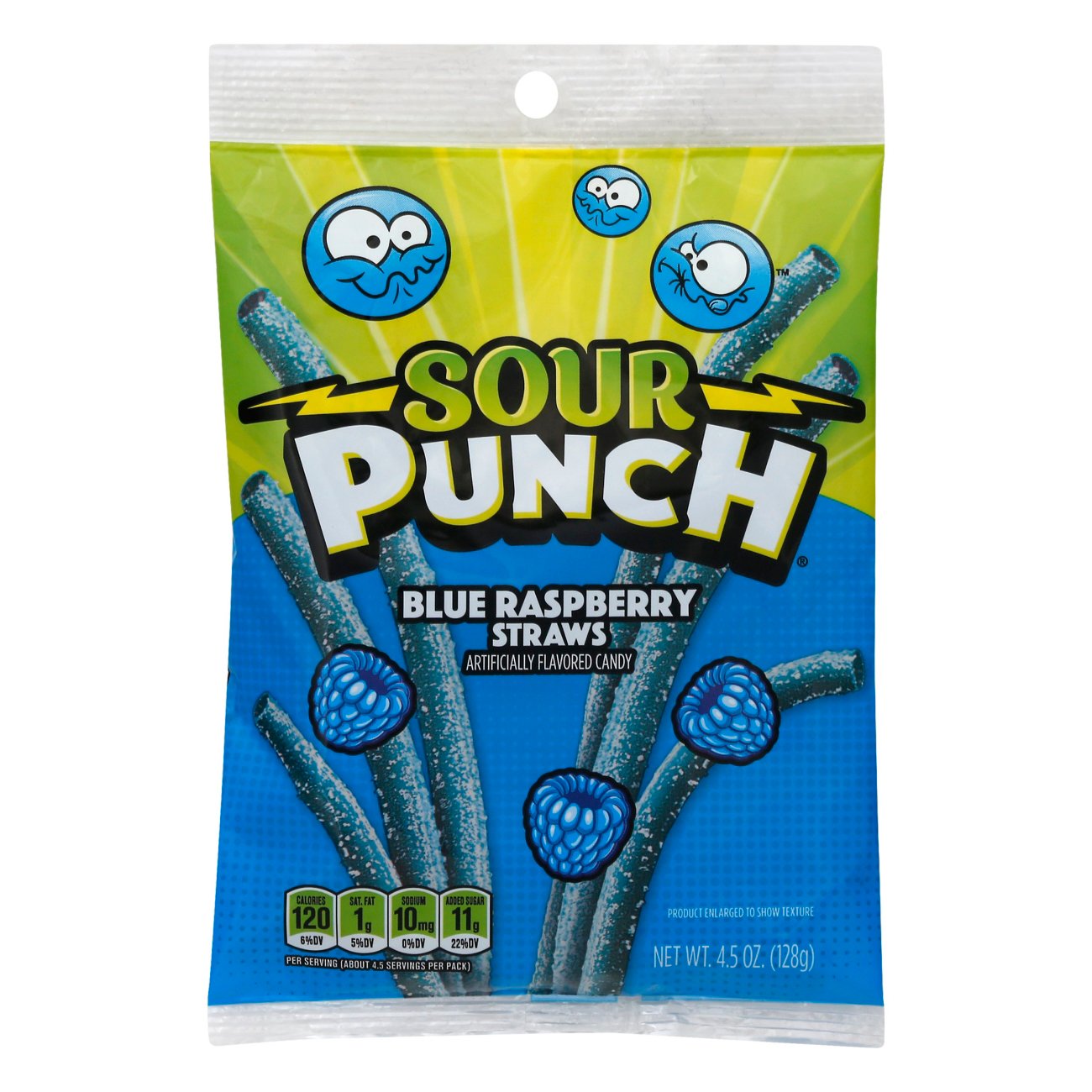 Sour Punch Blue Raspberry Sour Straws Shop Candy at HEB