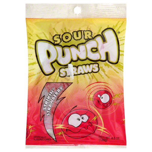 Sour Punch Straws Strikin' Strawberry Candy Shop Snacks & Candy at HEB