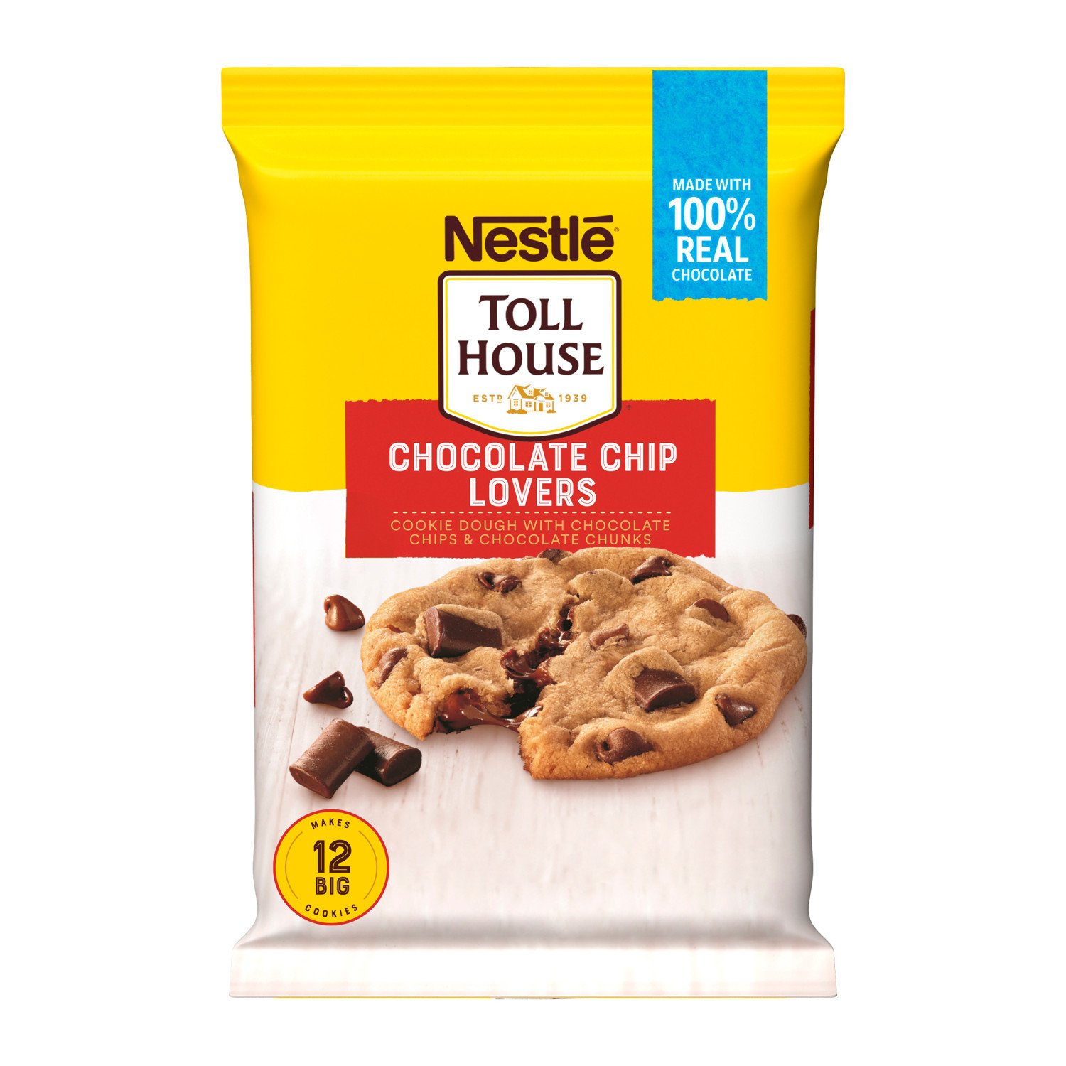 Nestle Toll House Chocolate Chip Lovers Cookie Dough Shop Biscuit Cookie Dough At H E B