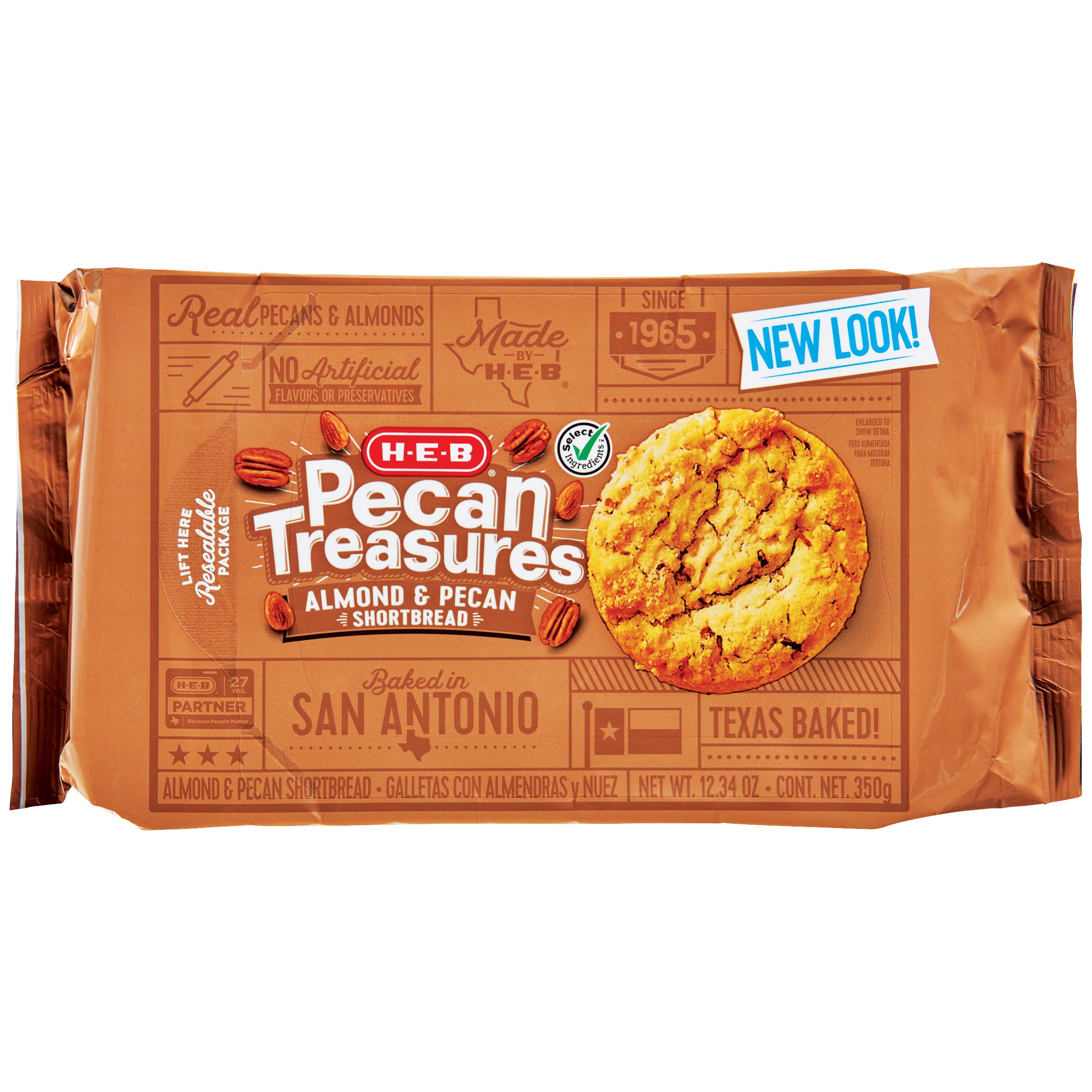 H-E-B Select Ingredients Pecan Treasures Almond & Pecan Shortbread ...