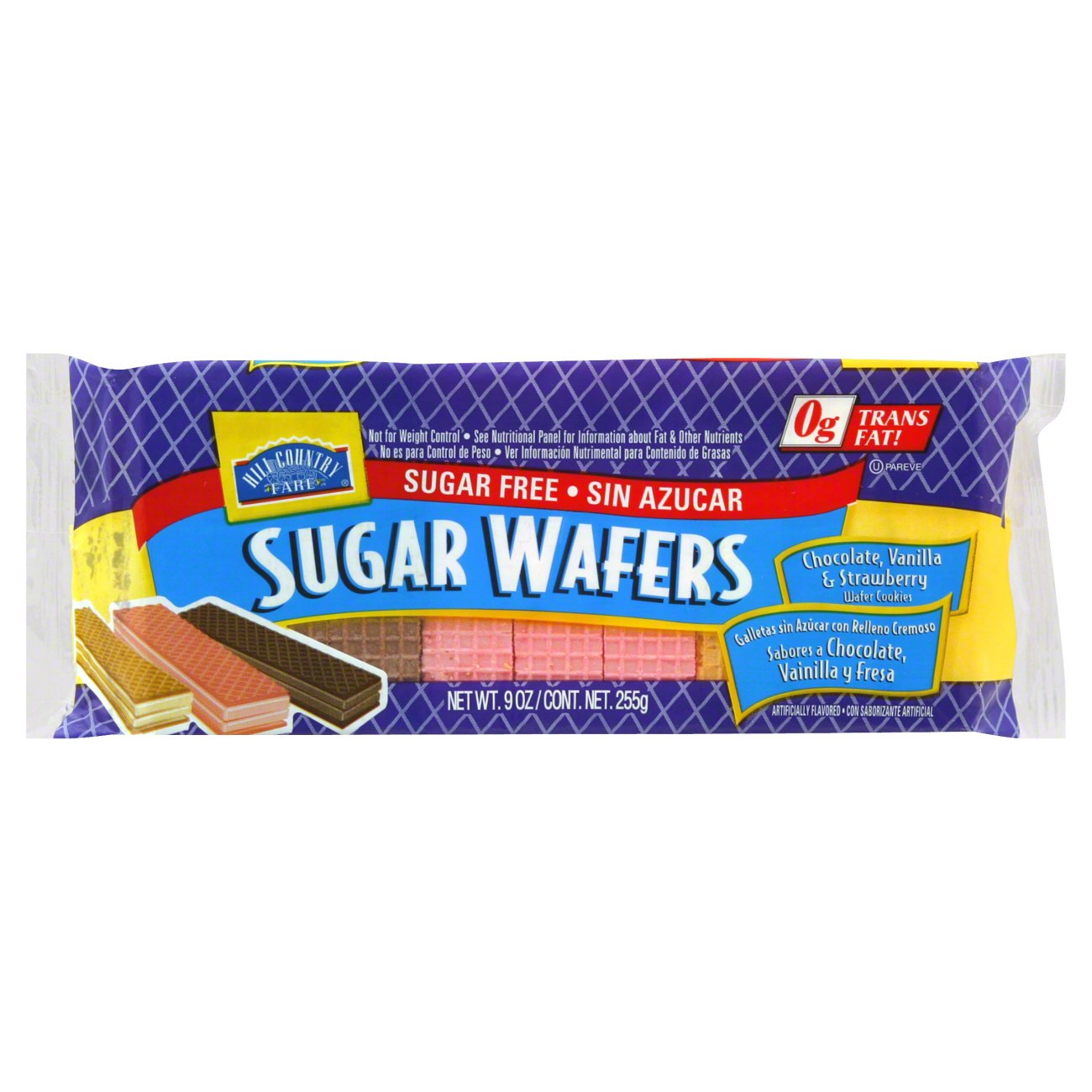 Hill Country Fare Chocolate Vanilla And Strawberry Sugar Free Sugar Wafers Shop Cookies At H E B