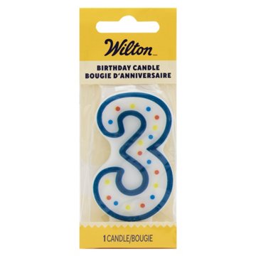 Wilton Numeral 3 Party Candle