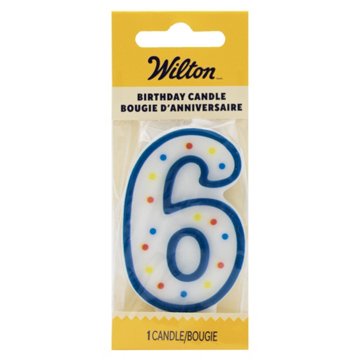 Wilton Numeral Six Party Candle
