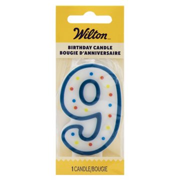 Wilton Numeral 9 Party Candle