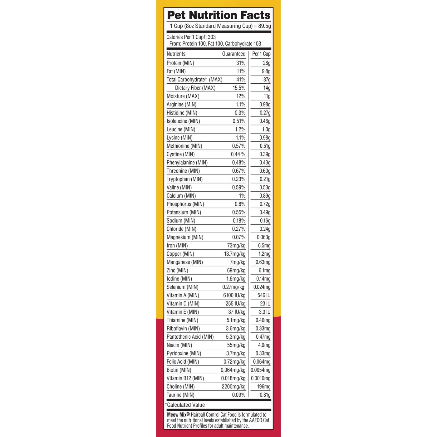 Meow Mix Hairball Control Dry Cat Food for Adult Cat; image 6 of 6
