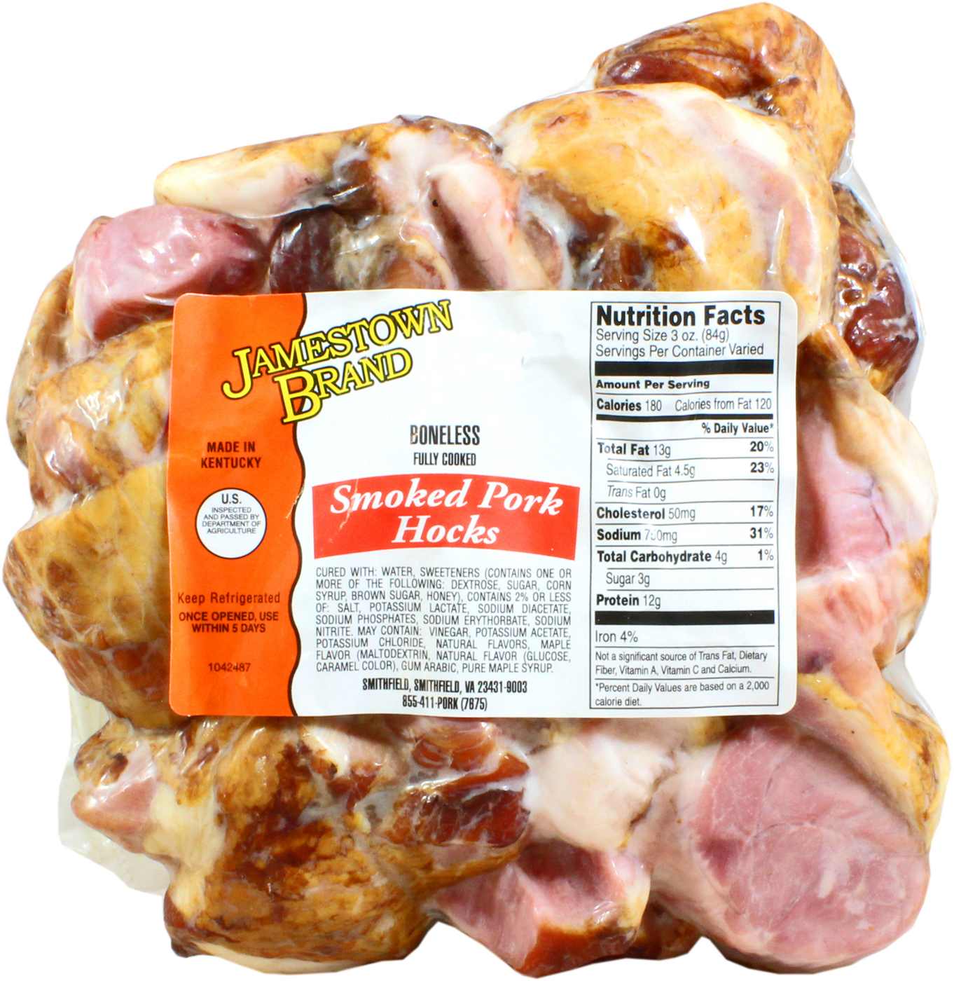 Jamestown Brand Fully Cooked Boneless Smoked Pork Hocks; image 1 of 2