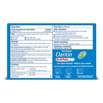 Claritin RediTabs 24 Hour Allergy Relief Tablets