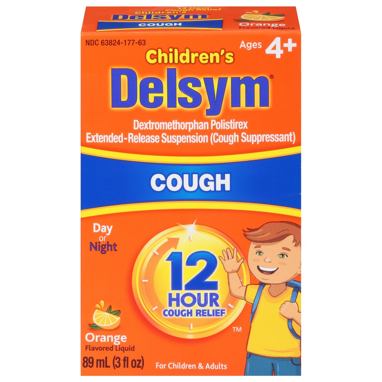 Delsym Children's 12 Hour Orange Flavored Liquid Cough Relief Shop Cough, Cold & Flu at HEB