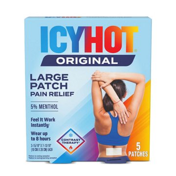 Icy Hot Medicated Topical Analgesic Back Patch, 5 ct