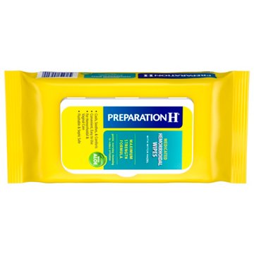 Preparation H Hemorrhoid Wipes with Witch Hazel for Skin Irritation Relief, 48 ct