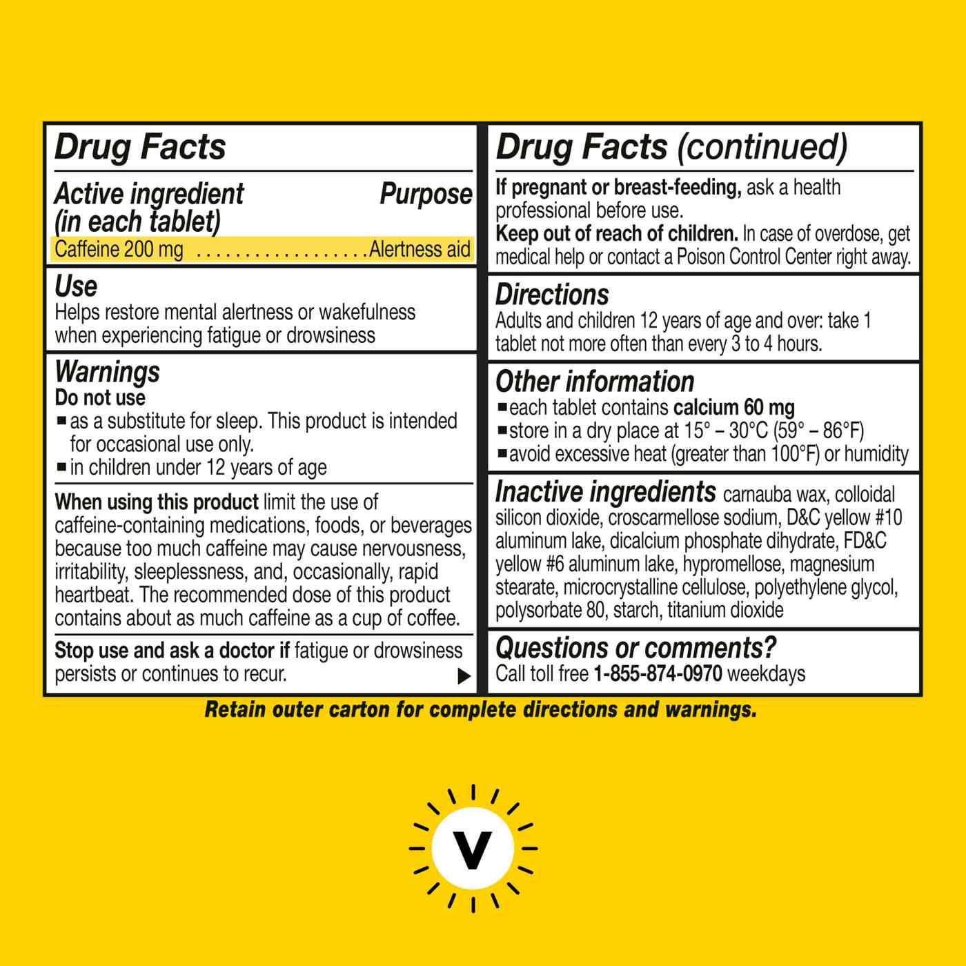 Vivarin Caffeine Alertness Aid Tablets - 200 mg; image 5 of 7