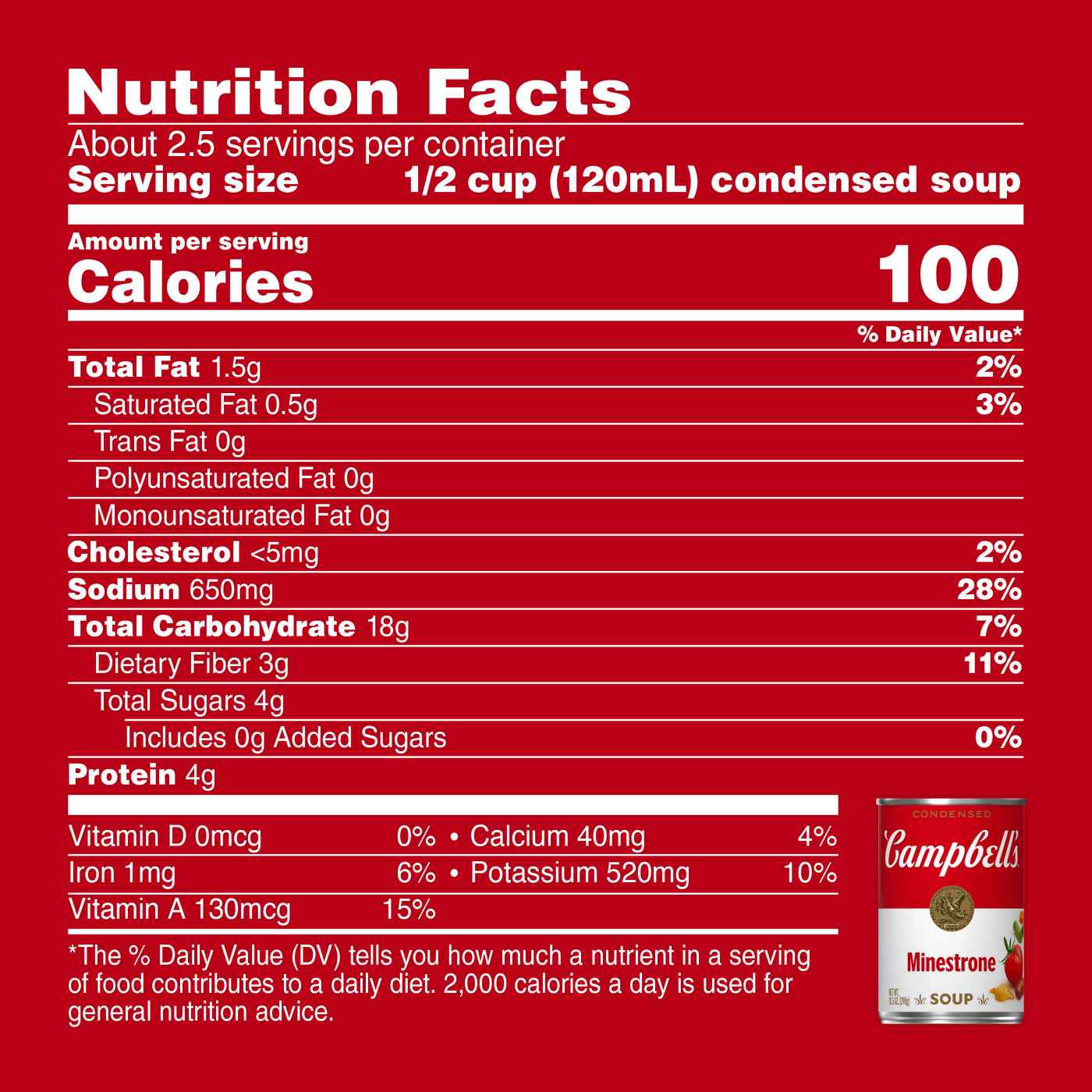 Campbell's Condensed Minestrone Soup; image 4 of 9