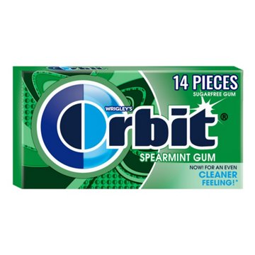 Orbit Spearmint Sugar Free Chewing Gum, 14 pc