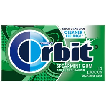 Orbit Spearmint Sugar Free Chewing Gum, 14 pc