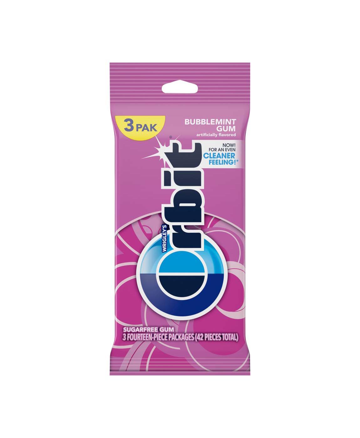 Orbit Sugarfree Chewing Gum - Bubblemint, 3 Pk; image 1 of 5