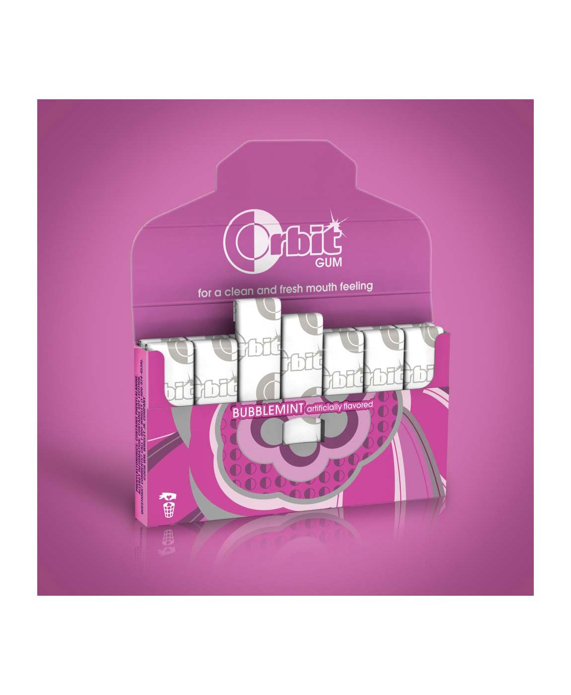 Orbit Sugarfree Chewing Gum - Bubblemint, 3 Pk; image 2 of 5