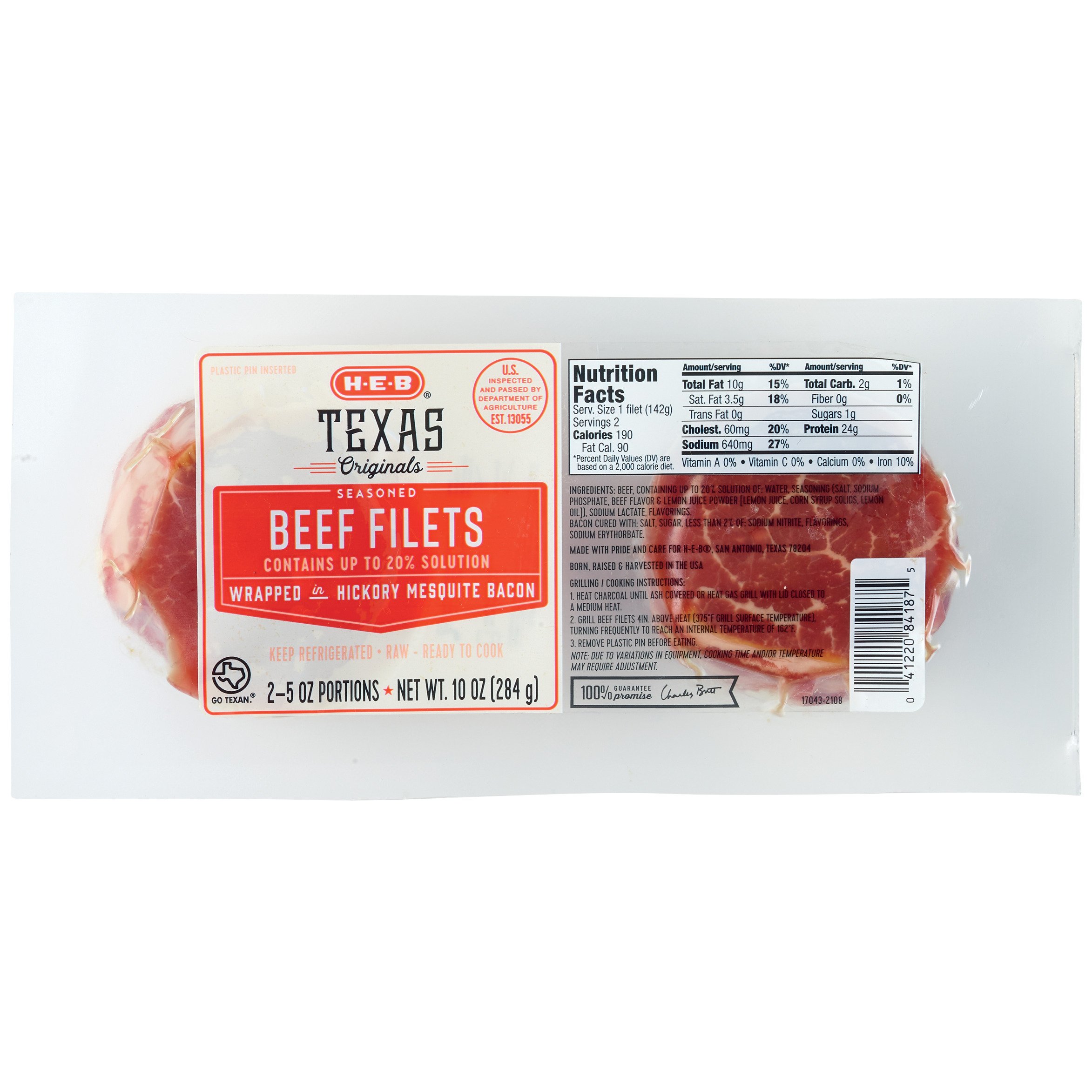 H-E-B Texas Originals Beef Filets Wrapped In Hickory And Mesquite ...