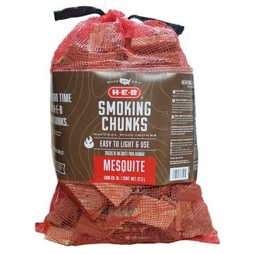 H-E-B Natural Mesquite Wood Smoking Chunks, 1300 cu. in.