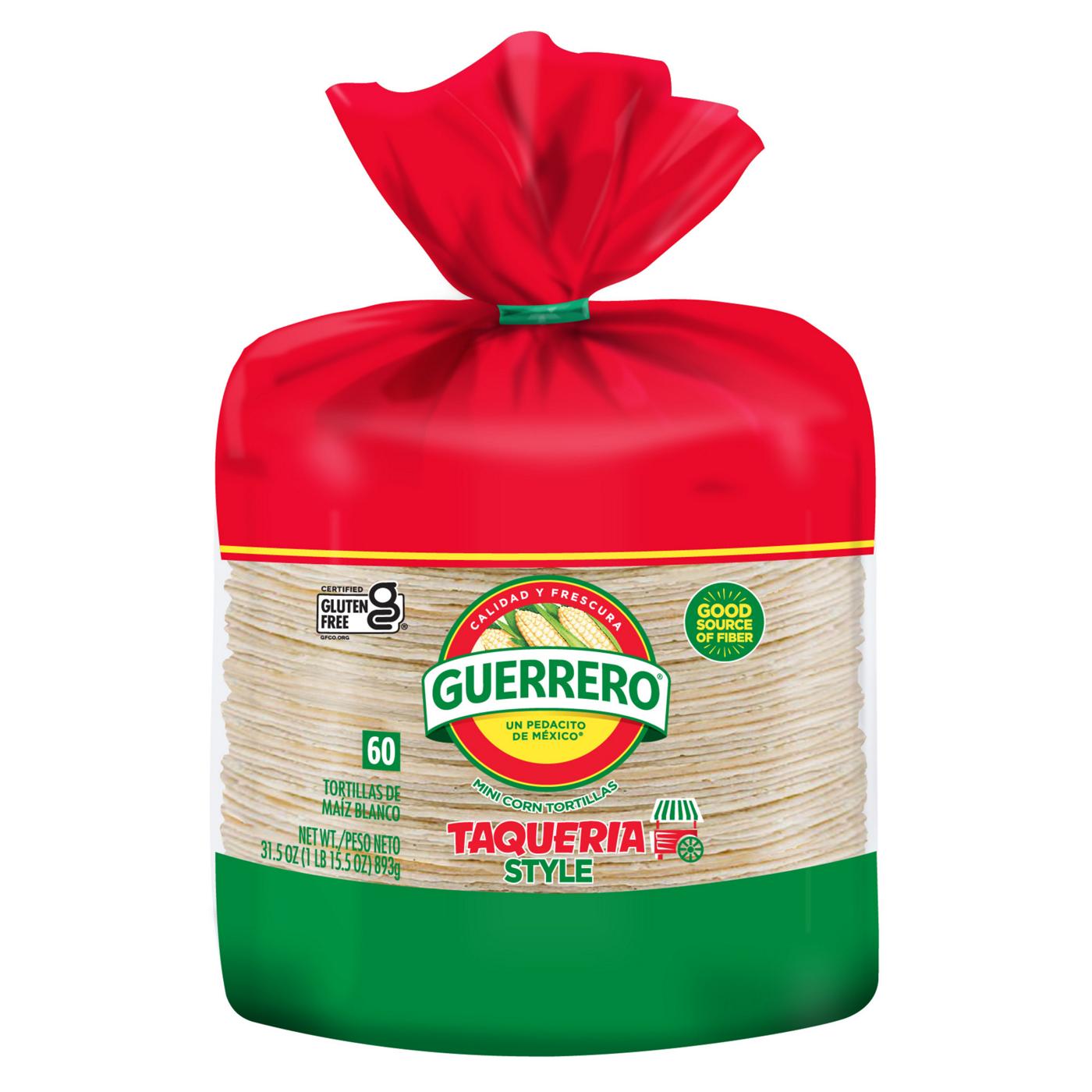 Guerrero Taqueria Style Mini White Corn Tortillas 60 Count; image 1 of 3