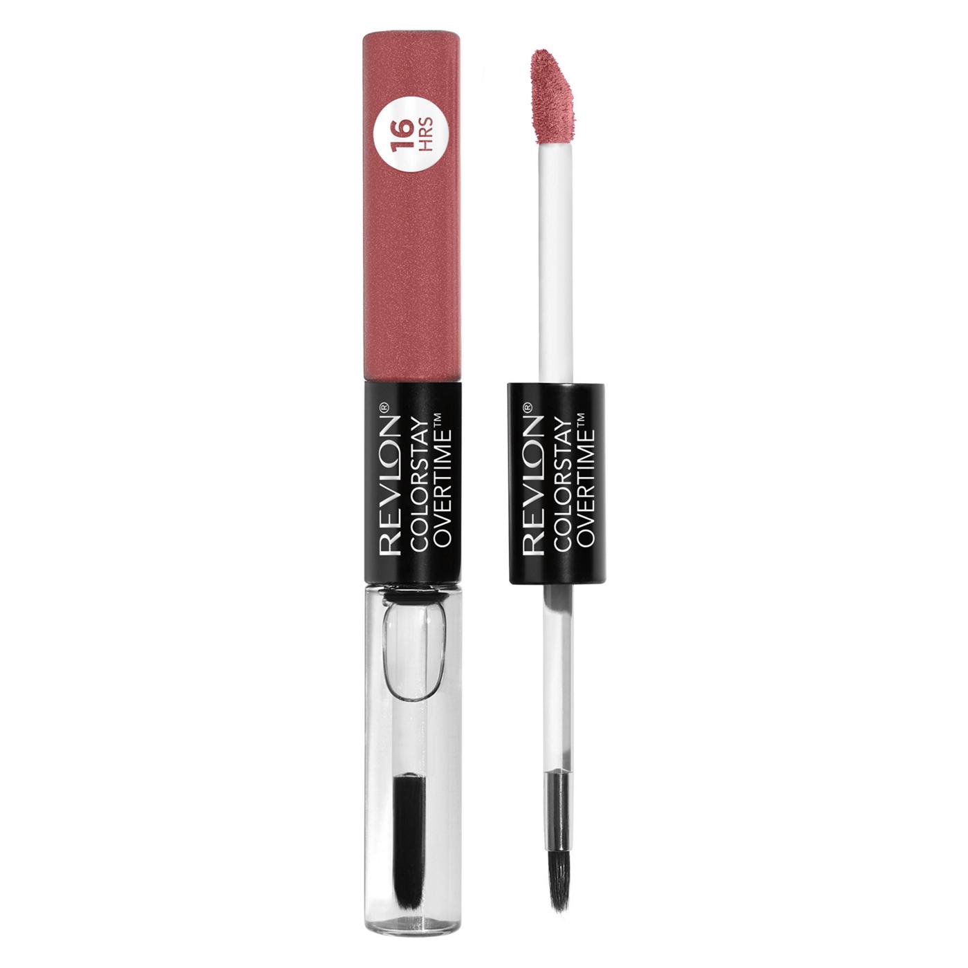 Revlon ColorStay Overtime Lipcolor, Long Wearing Liquid Lipstick, 350 Bare Maximum; image 1 of 7