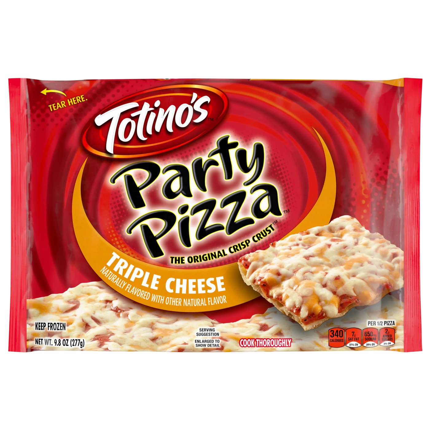 Totino's Triple Cheese Party Pizza; image 1 of 3