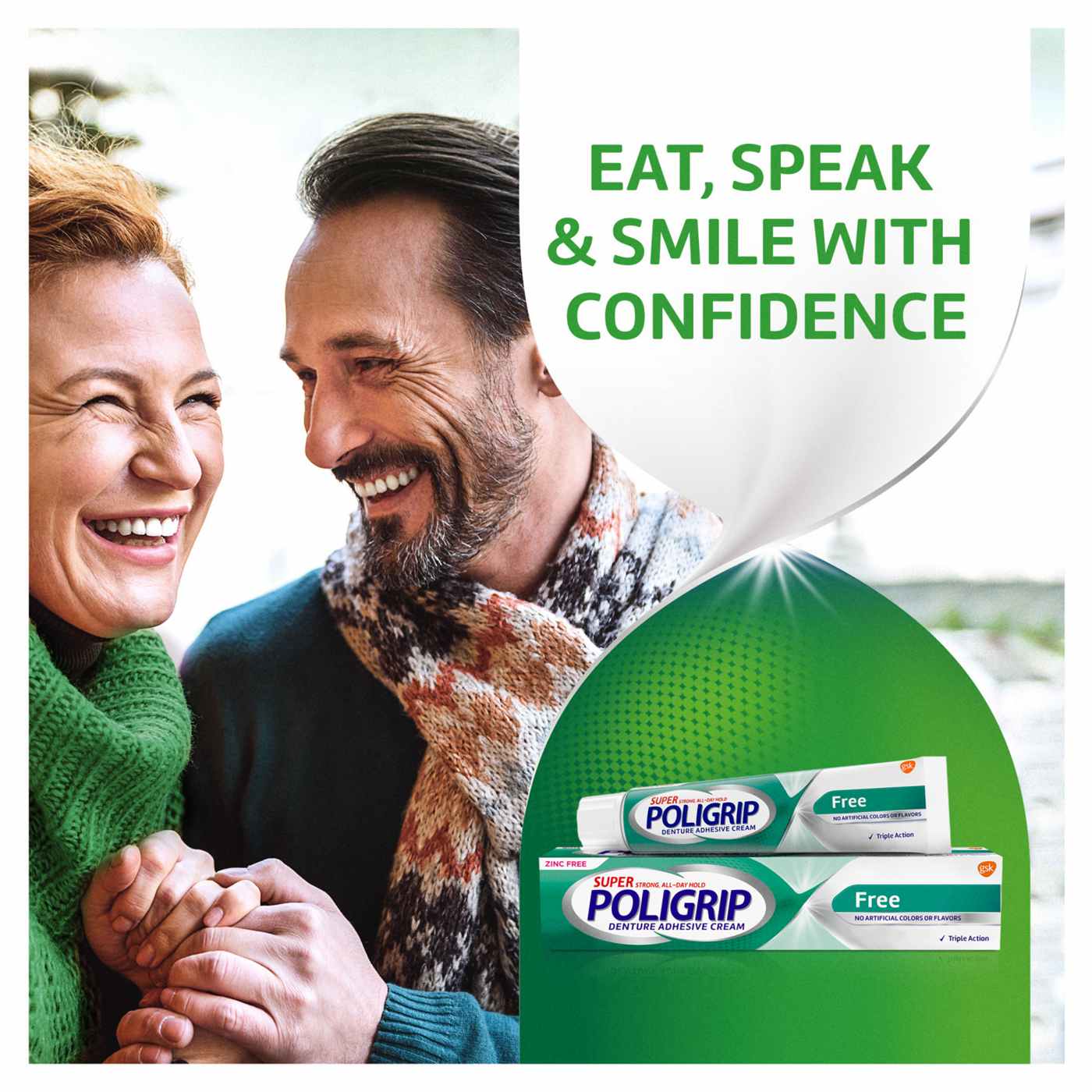 Super Poligrip Free, Zinc Free, Additive Free Denture Adhesive Cream; image 7 of 8