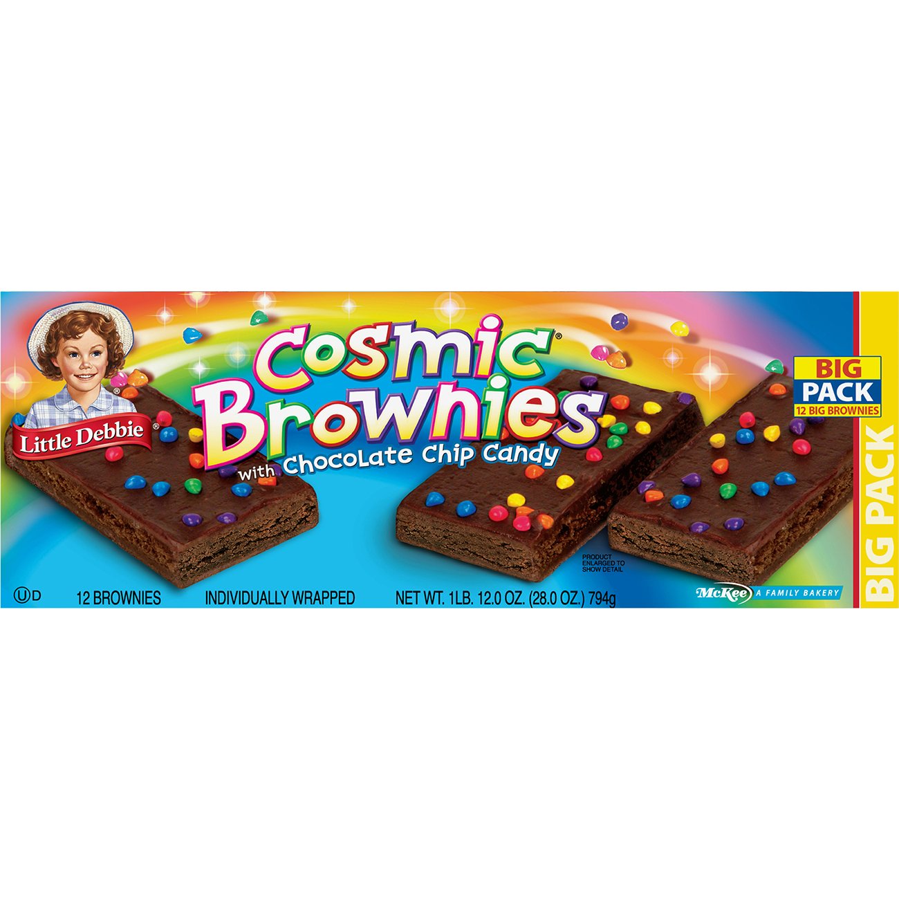 Little Debbie Cosmic Brownies With Chocolate Chip Candy Big Pack