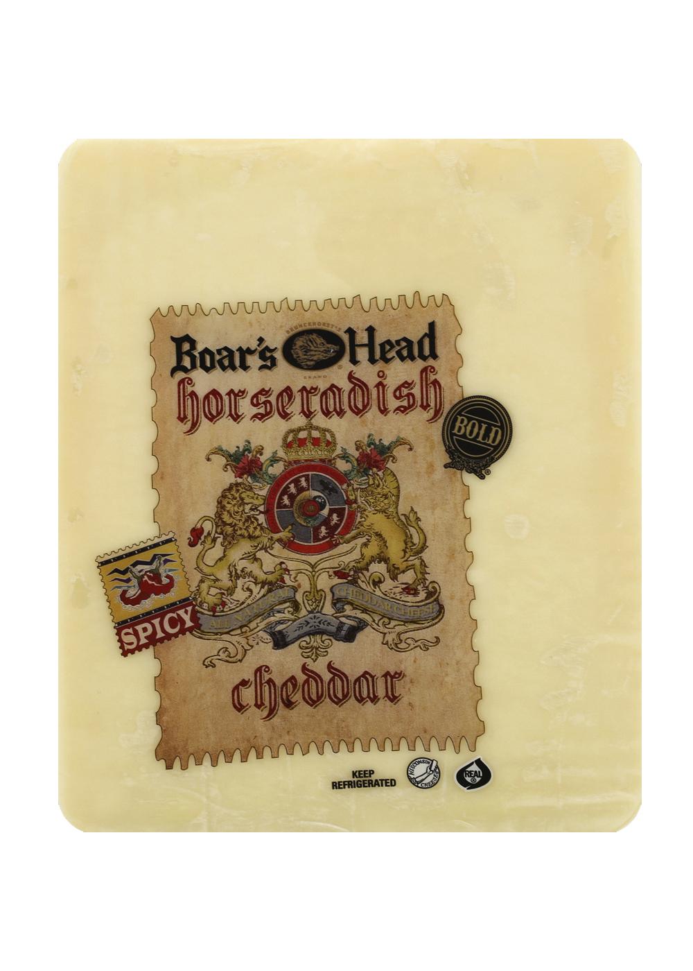 Boar's Head Bold Horseradish Cheddar Cheese, Custom Sliced; image 1 of 2