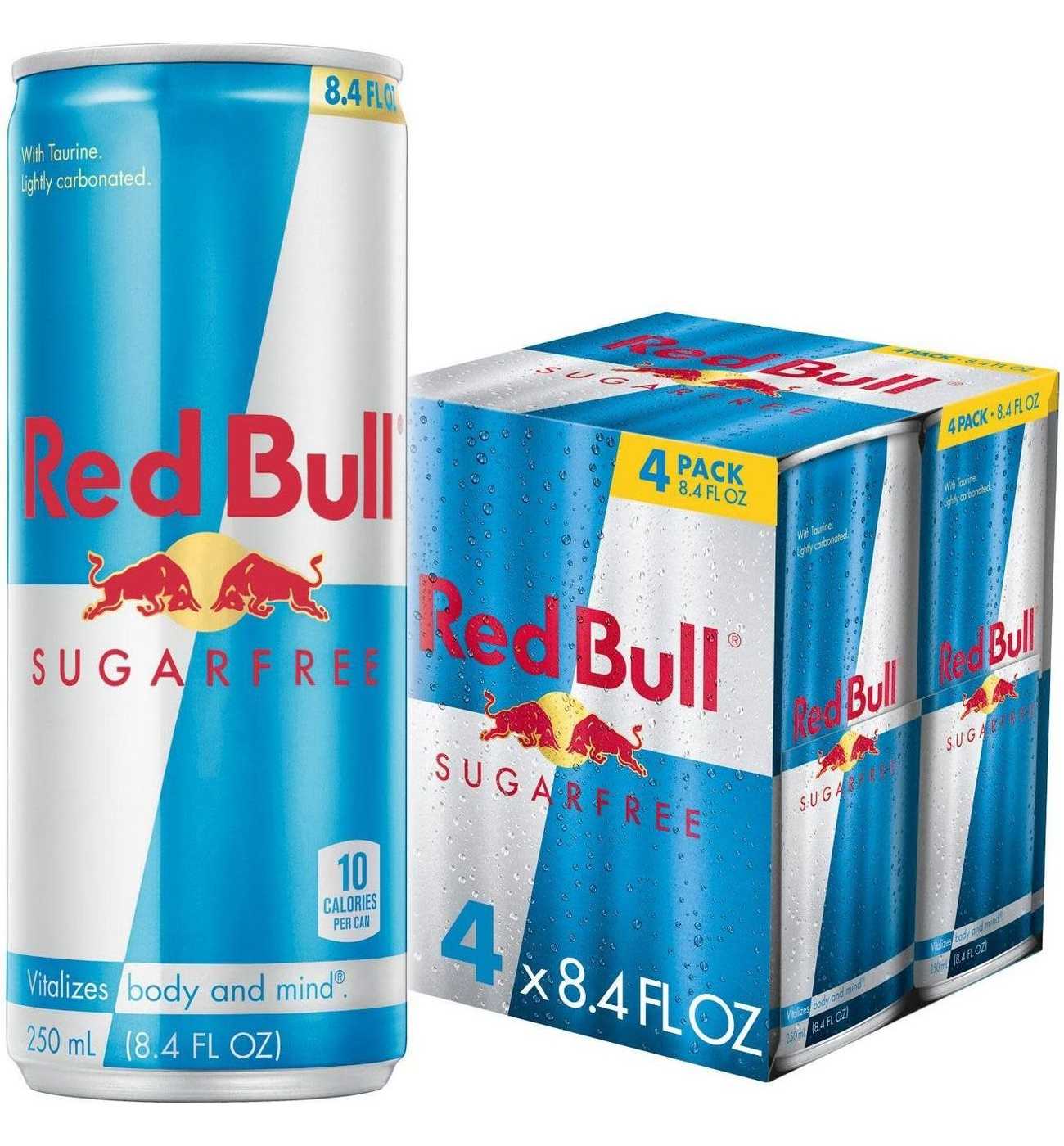 Red Bull Sugar Free Original Energy Drink 4 pk Cans; image 1 of 8