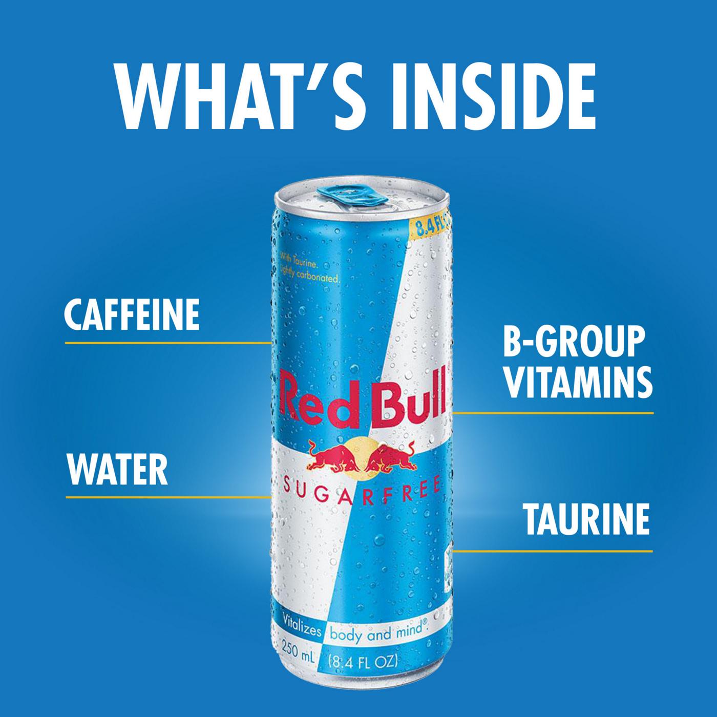 Red Bull Sugar Free Energy Drink 4 pk Cans; image 3 of 5