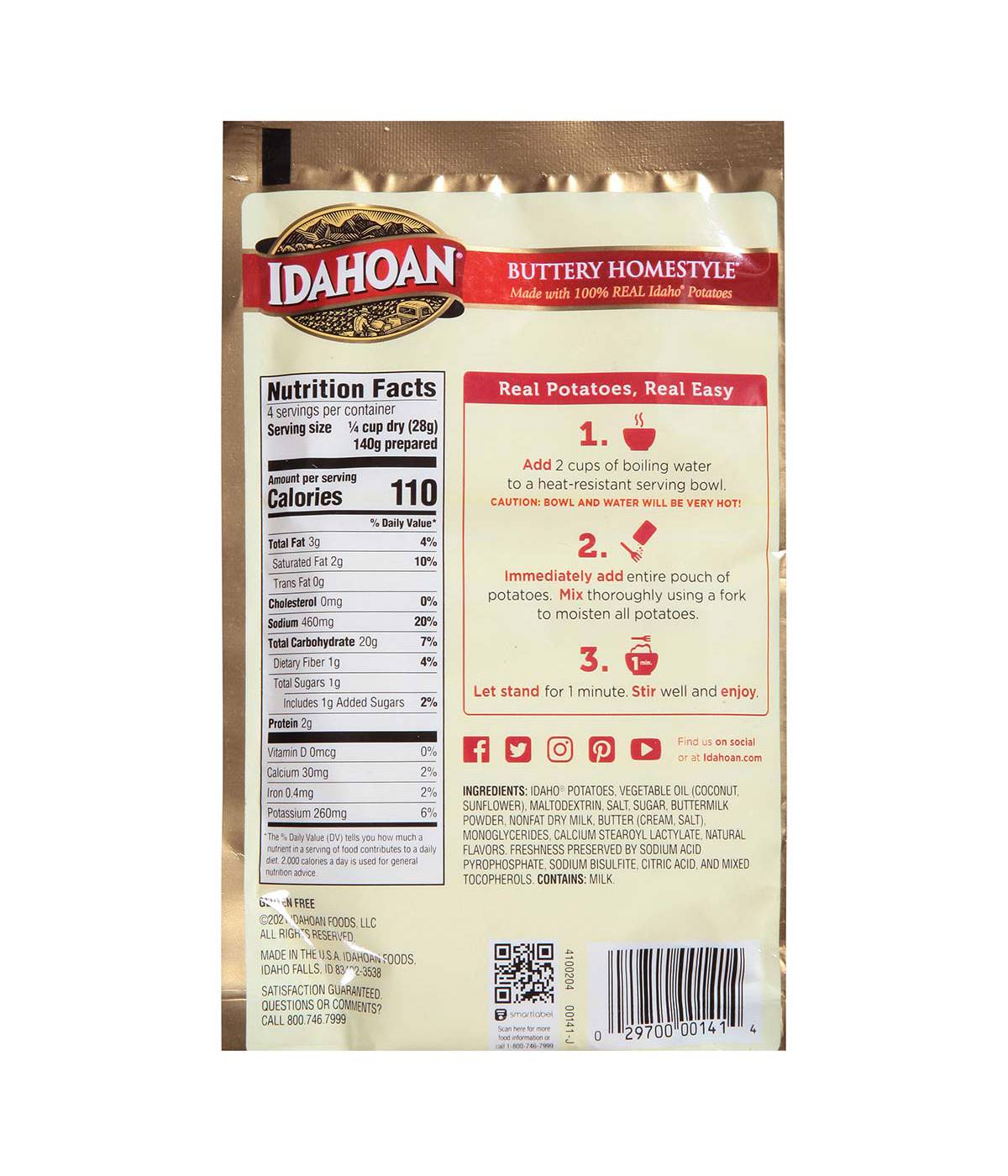 Idahoan Buttery Homestyle Mashed Potatoes; image 2 of 4