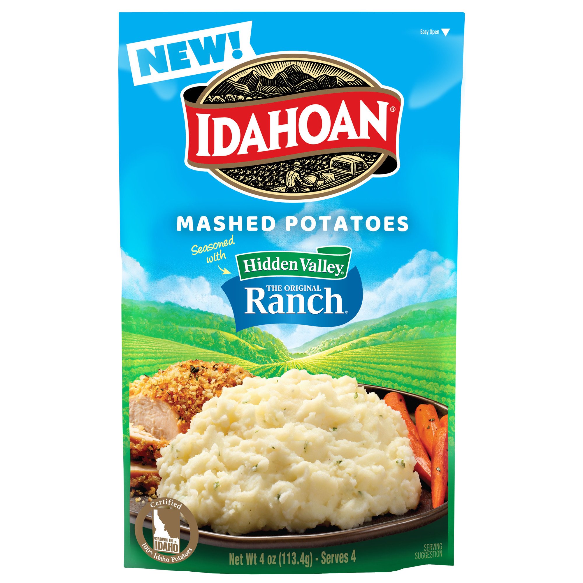 Idahoan Baby Reds Mashed Potatoes Family Size, 8 oz Pouch (Pack of 8)