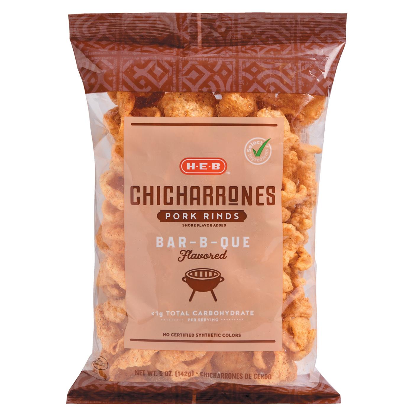 H-E-B Chicharrones Pork Rinds - Bar-B-Que; image 1 of 2