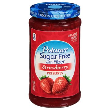 Polaner Sugar Free with Fiber Strawberry Preserves, 13.5 oz