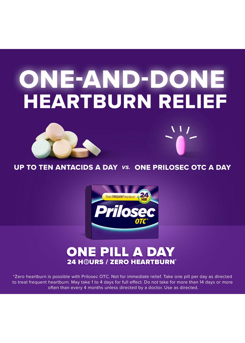 Prilosec Omeprazole Delayed Release Acid Reducer Tablets; image 4 of 9