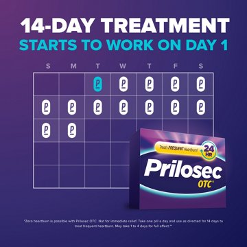 Prilosec OTC Omeprazole Delayed Release Tablets, Acid Reducer for Frequent Heartburn