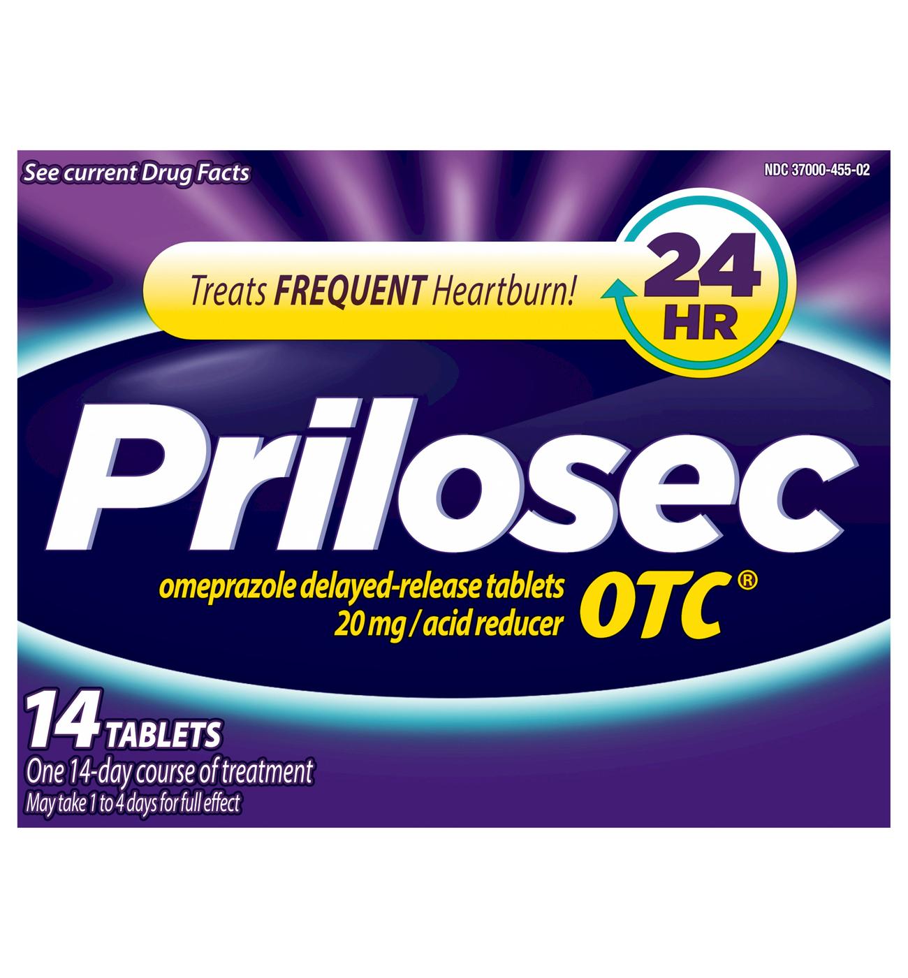 Prilosec OTC Omeprazole Delayed Release Tablets, Acid Reducer for Frequent Heartburn; image 1 of 10