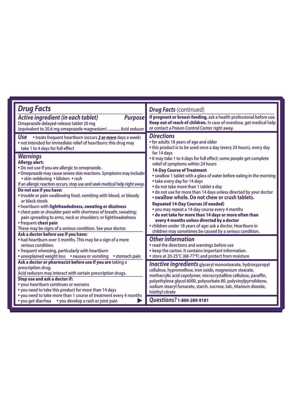 Prilosec Omeprazole Delayed Release Acid Reducer Tablets Shop Digestion & Nausea at HEB