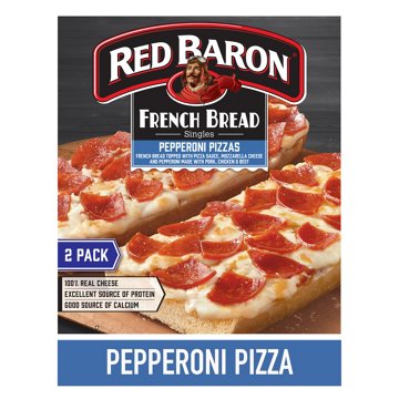 Red Baron Pepperoni French Bread Personal Frozen Pizza, 2 ct