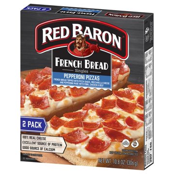 Red Baron Pepperoni French Bread Personal Frozen Pizza, 2 ct