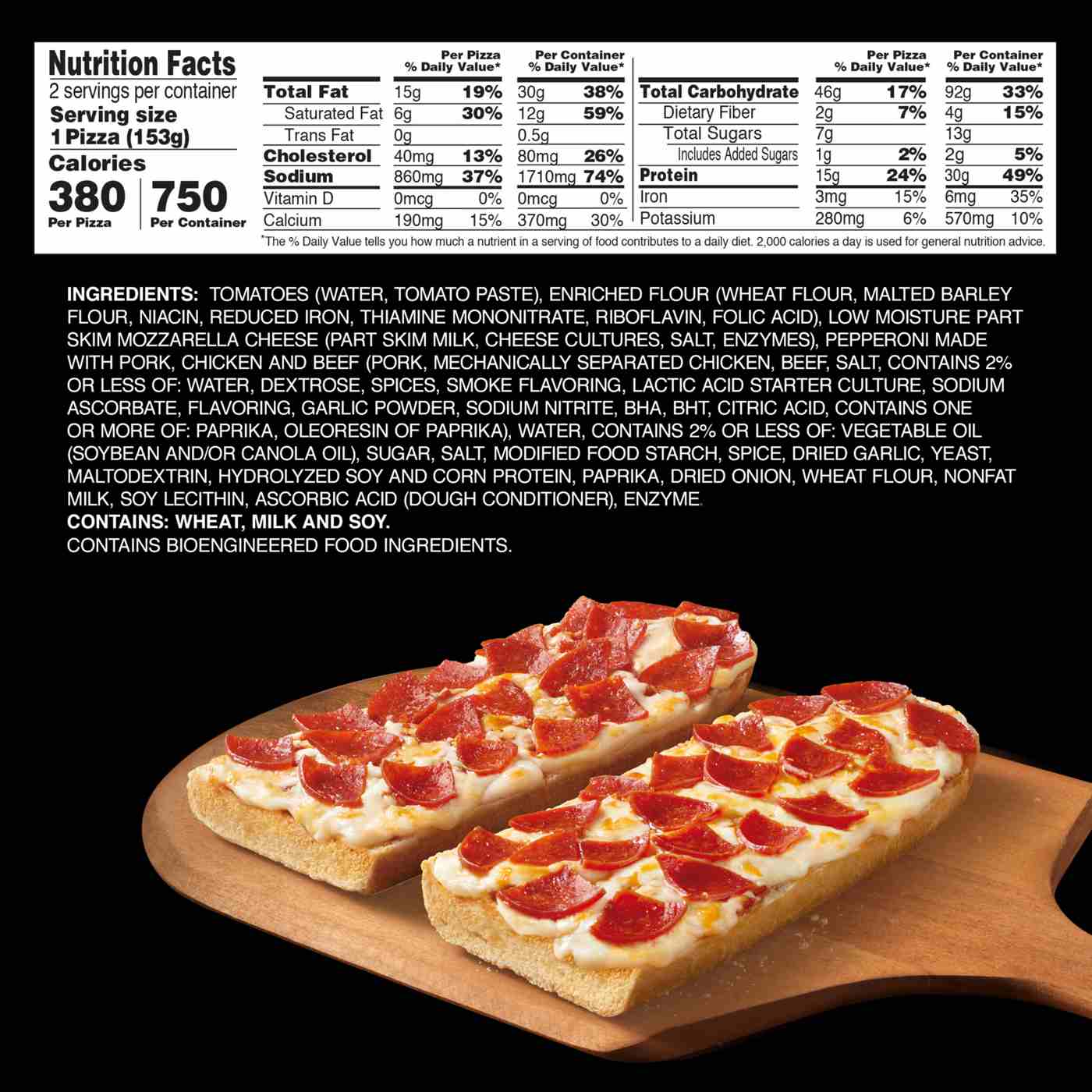 Red Baron Pepperoni French Bread Personal Frozen Pizza; image 7 of 10