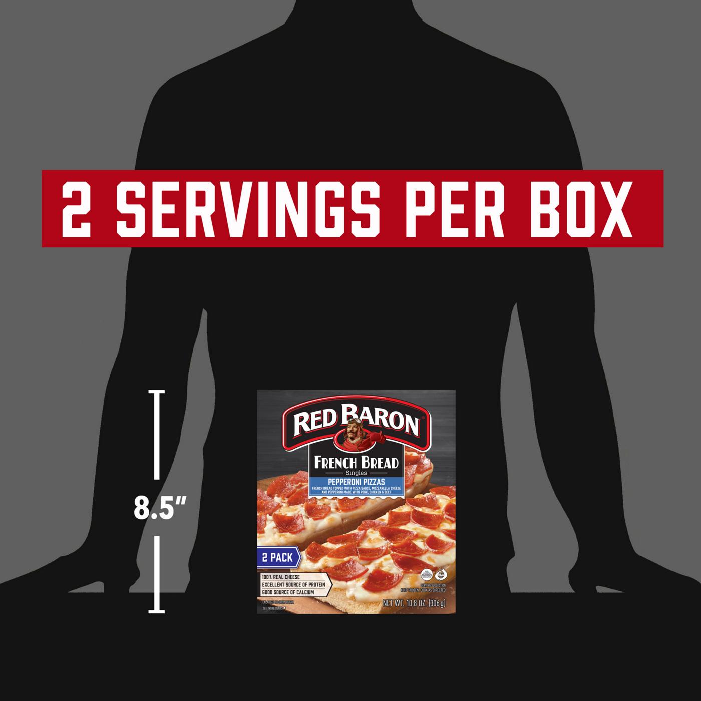 Red Baron Pepperoni French Bread Personal Frozen Pizza; image 8 of 10