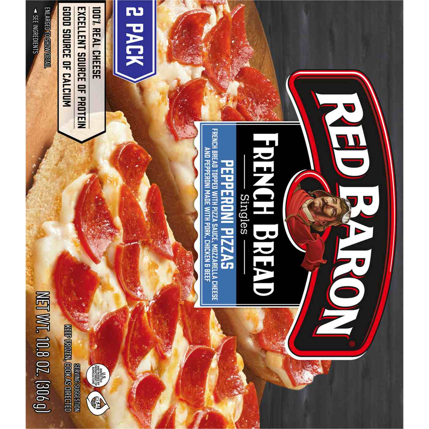 Red Baron Pepperoni French Bread Personal Frozen Pizza; image 9 of 10