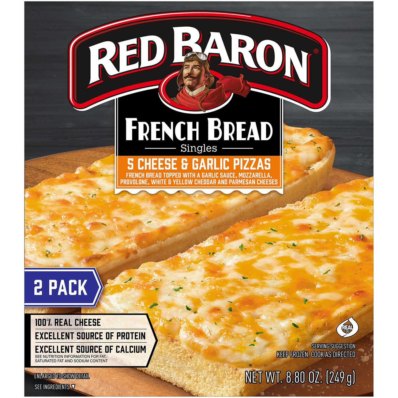 Red Baron French Bread Singles 5 Cheese & Garlic Pizzas Shop Pizza at