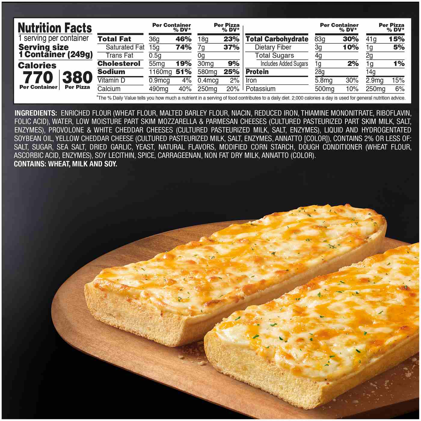 Red Baron French Bread Frozen Pizza Singles - 5 Cheese & Garlic; image 2 of 2